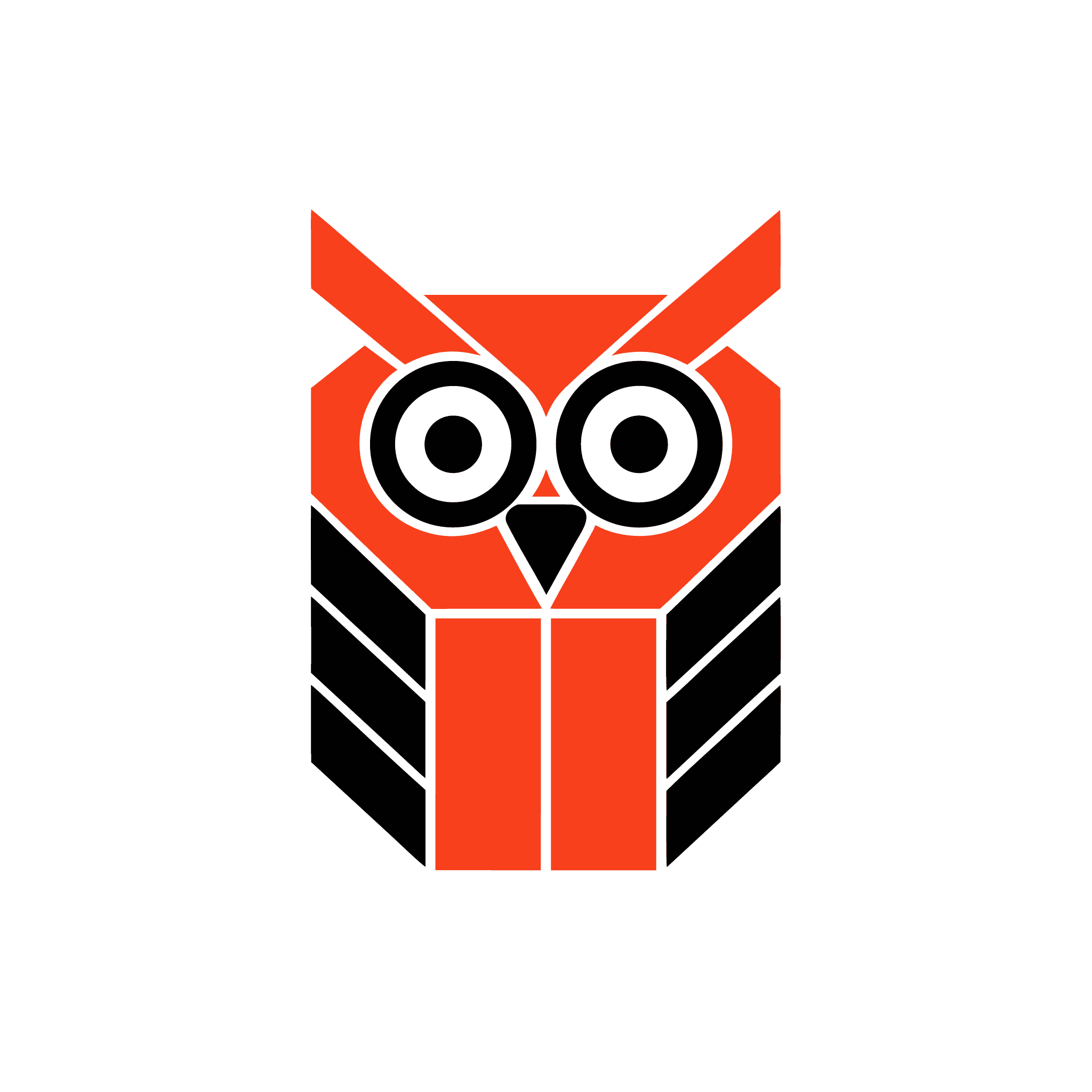 A geometric owl logo