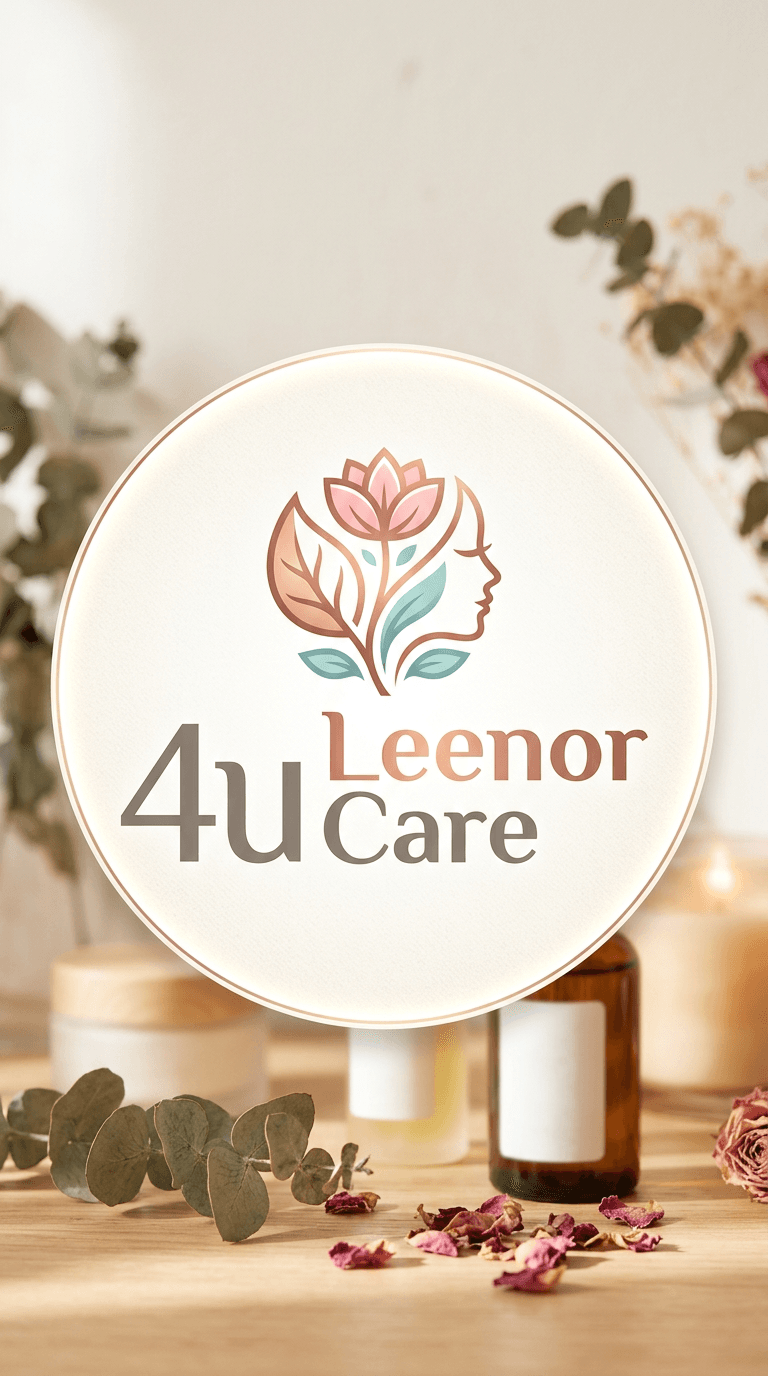 شعار 4u Leenor Care تناسب متجر الانستجرام