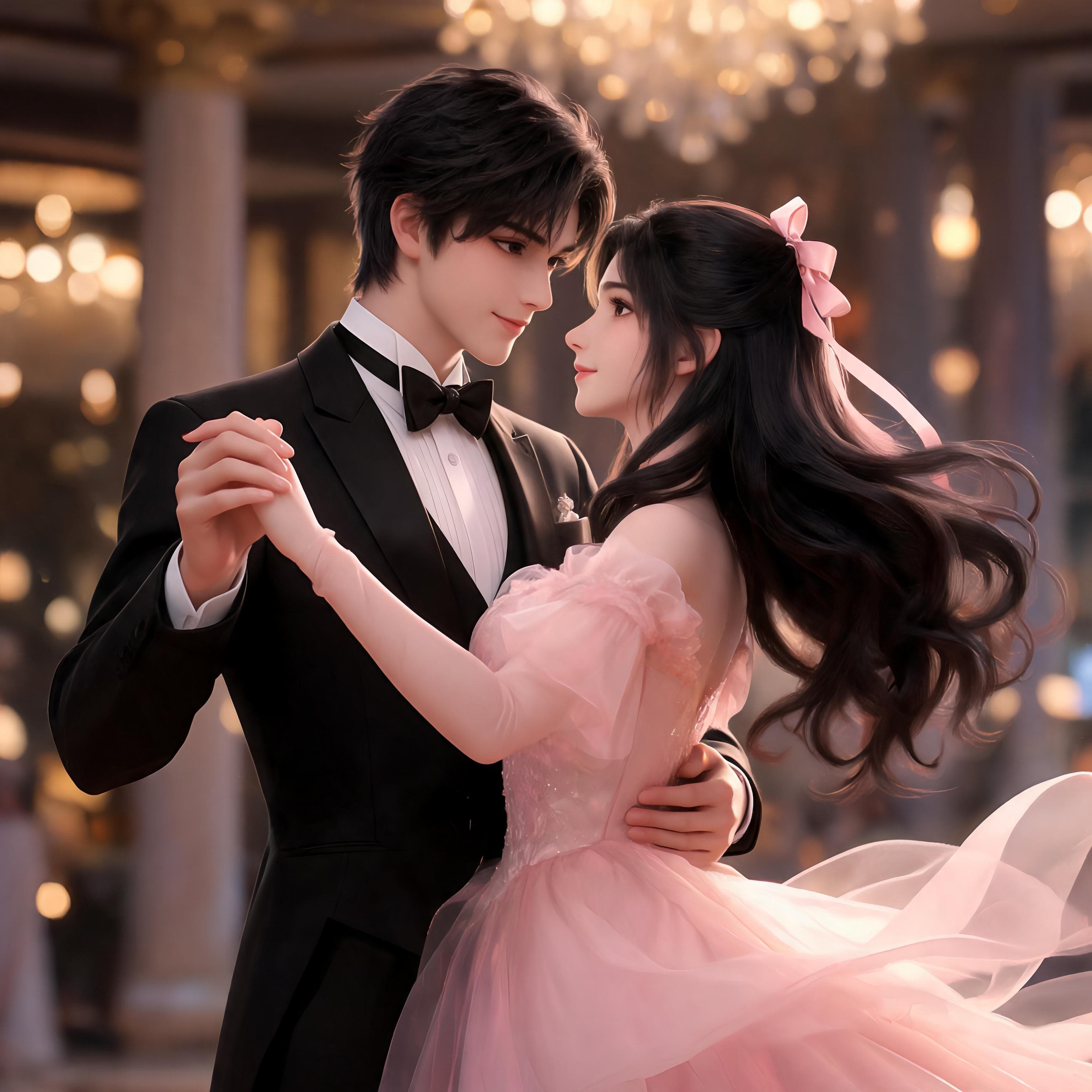 a couple dancing donghua characters