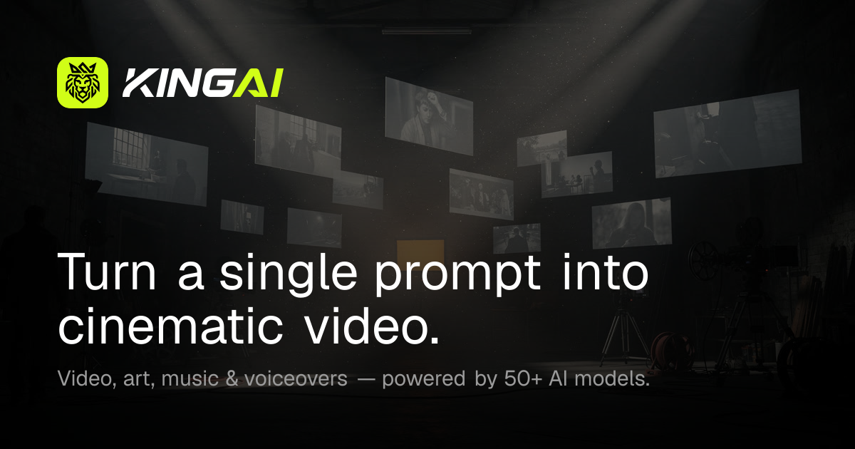 AI Video, Image & Audio Generator Online · King AI